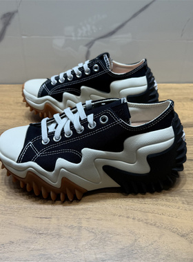 CONVERSE匡威Run Star Motion黑色低帮未来电波厚底增高鞋172895C