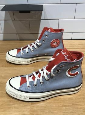 CONVERSE匡威1970s拼色3D刺绣字母男女高帮休闲透气帆布鞋A06194C