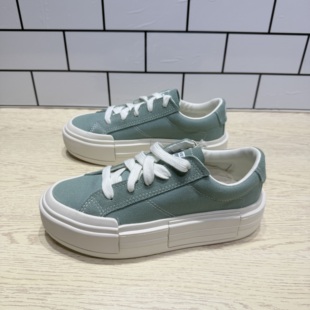 增高面包鞋 CONVERSE匡威 UU鞋 Star绿色男女厚底鞋 A09842C 悠游All