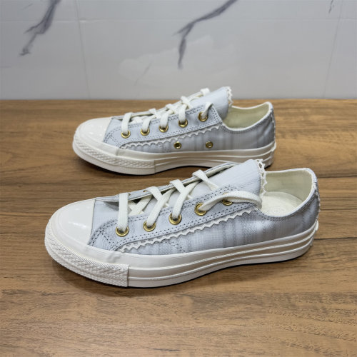 匡威蕾丝花边男女低帮帆布鞋