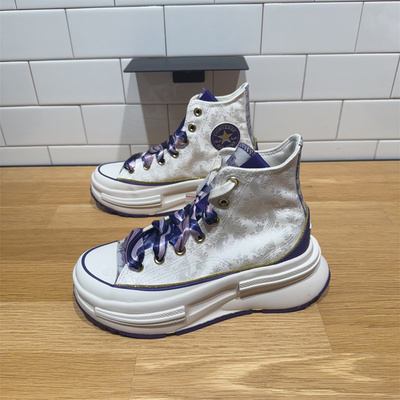 匡威蛇年高帮厚底增高帆布鞋