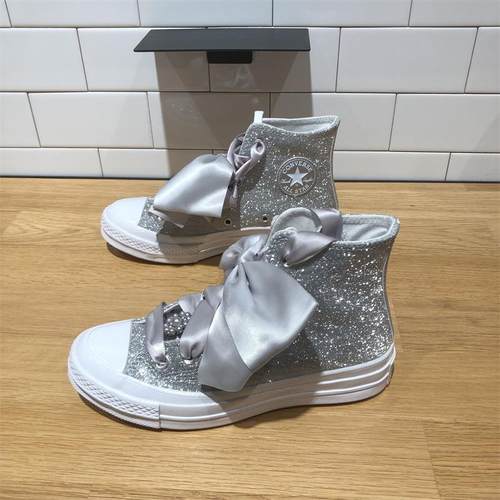 匡威1970S男女银色蝴蝶结休闲鞋