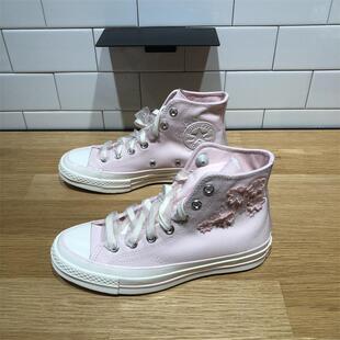 透氣高幫帆布鞋 A06221C 1970S櫻花刺繡男女休閑鞋 CONVERSE匡威新款