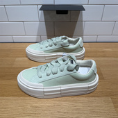 增高滑板鞋 CONVERSE匡威悠游All Star浅绿色男女厚底UU鞋 A12594C