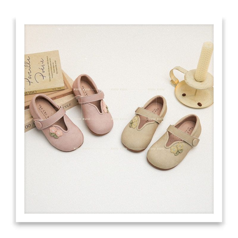 新中式苏绣古典淑女鞋圆头小瓢鞋