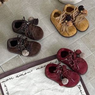 XSHX德训袋鼠｜复古男女童机能板鞋橡胶大底胖头稳跟隐藏魔术贴