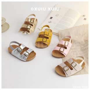 the cbc kids『面包勃肯』复古儿童软木鞋底休闲软底男女童凉鞋