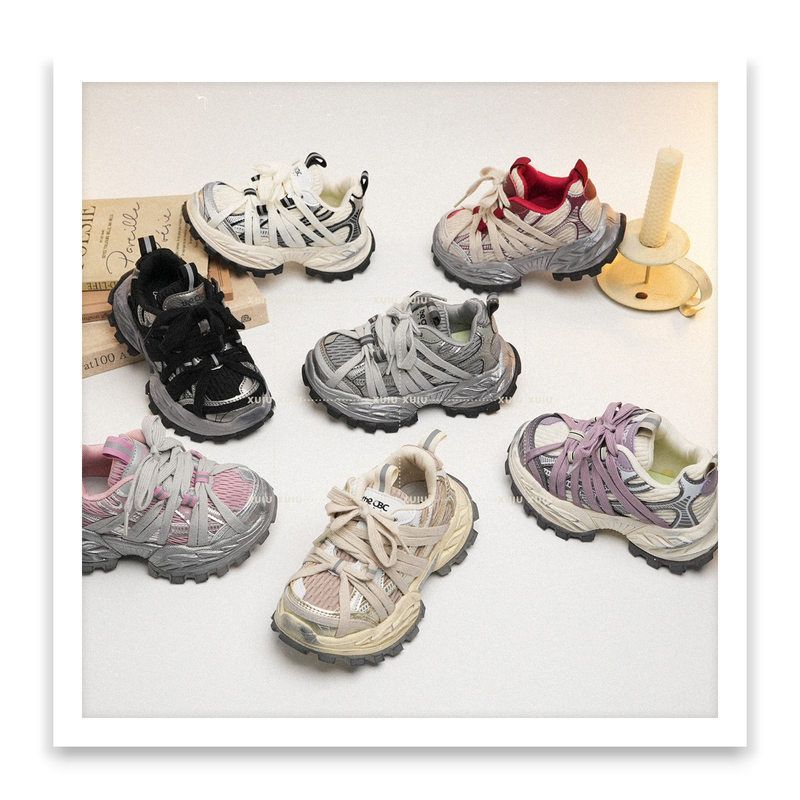 巴黎复古儿童老爹运动鞋春秋双网