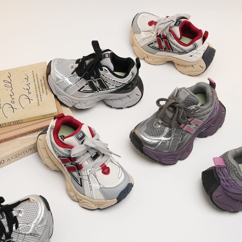 美式复古儿童老爹运动鞋春秋双网