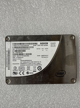 英特尔intel 43W7759 SSD 320 Series 600GB 3G 2.5 SATA 42C0548