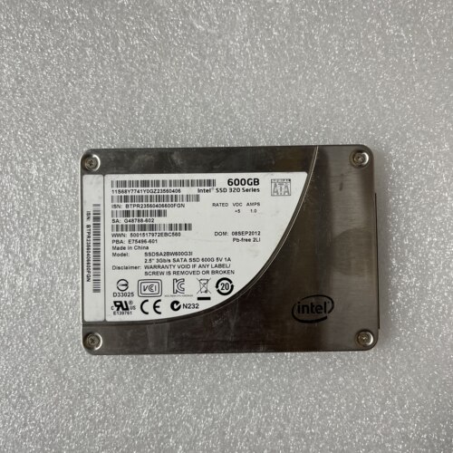 英特尔intel 43W7759 SSD 320 Series 600GB 3G 2.5 SATA 42C0548