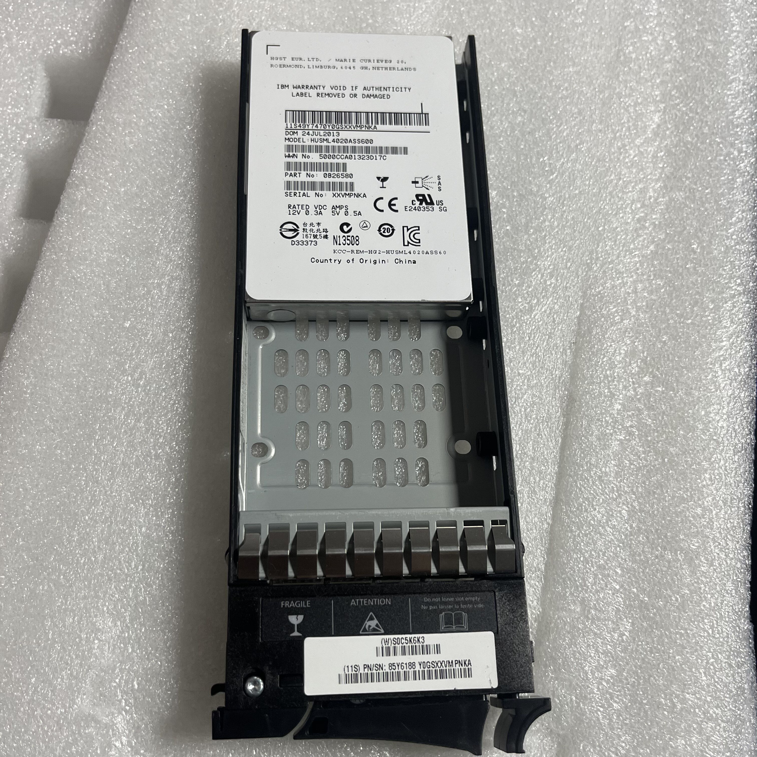 IBM V7000 85Y6188 00Y2447 00AR442 200G SAS SSD固态存储硬盘