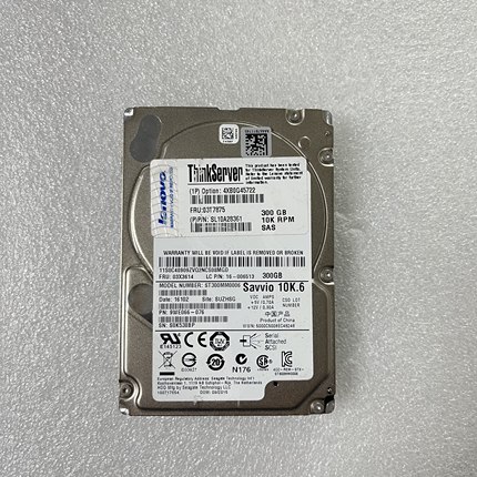 Lenovo/联想 300GB SAS 10K 2.5寸 硬盘 03T7875 6G