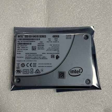 INTEL SSDSC2KB480G8 S4510 480G SATA SSD 企业级服务器固态硬盘