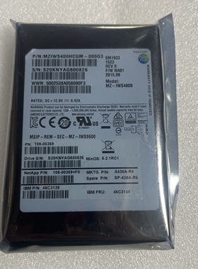 NetApp存储X438A-R6 400G SSD硬盘FAS8060/8080/3250 DS4246/4486