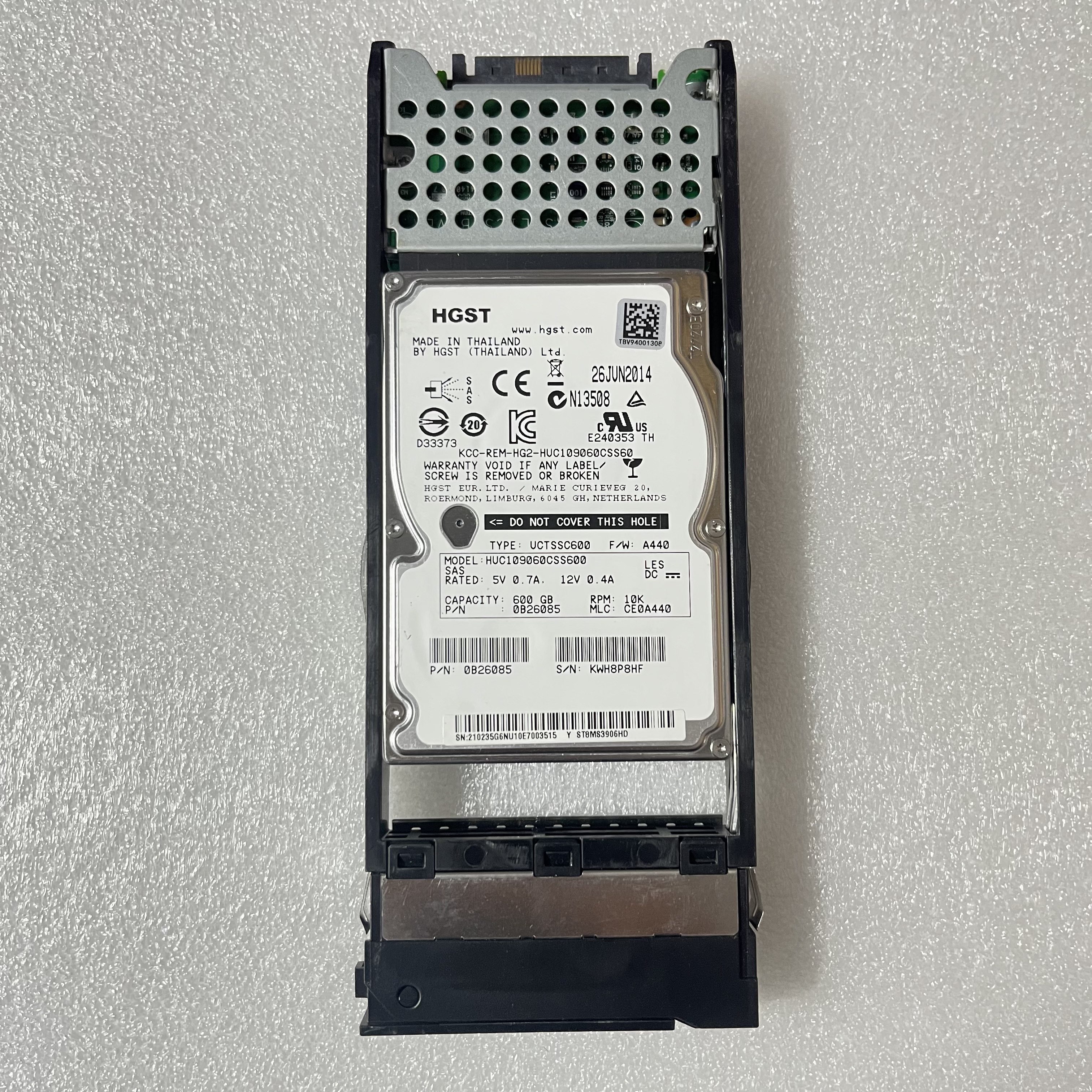 华为 600G 2.5寸S5500T S5600T S3900 SAS 硬盘 PN:0235G6NU 拆机