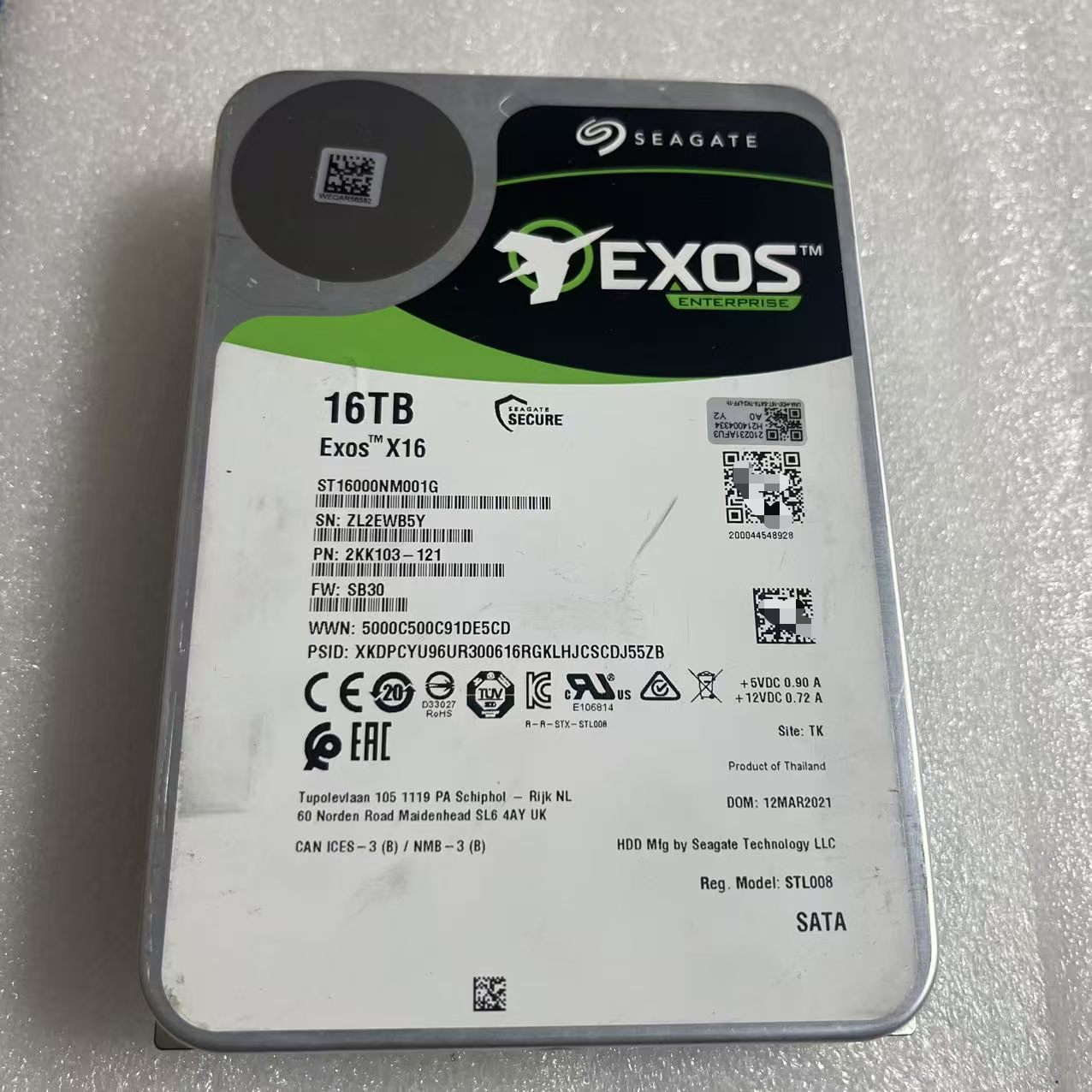 希捷16T硬盘16TB机械硬盘X16银河企业级ST16000NM001G氦气EXOS