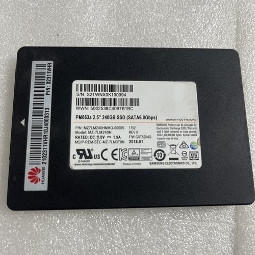 三星PM863a 240G固态硬盘企业级SSD SATA3 6G 2.5寸 华为02311VHR