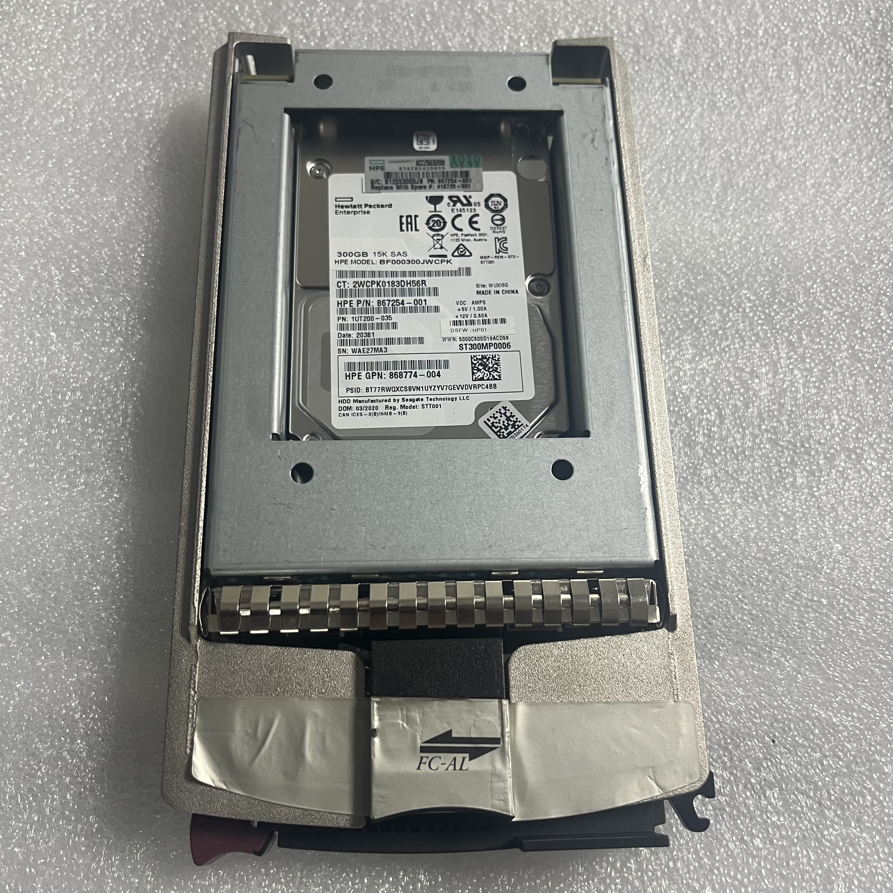 HP AG452A 300G 15K FC 2.5转3.5 416728 759202-001光纤存储硬盘
