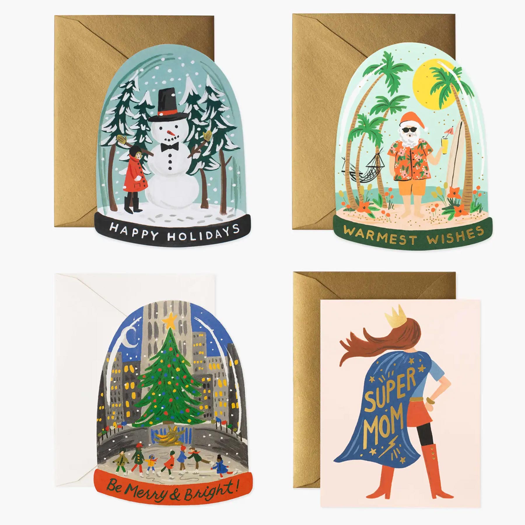 Rifle Paper 美国进口贺卡 圣诞新年父亲节母亲节日祝福 创意卡片