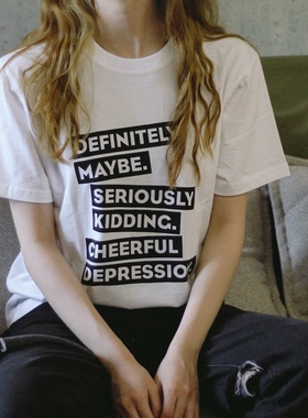 Cheerful Depression 令人愉悦的忧伤正经的玩笑 旁白原创设计T恤