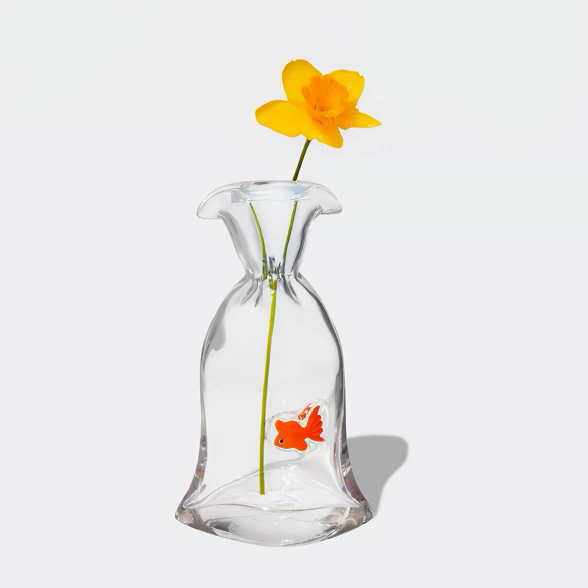 西班牙品牌DOIY 金鱼透明花瓶器皿 创意摆件装饰礼品节日生日礼物