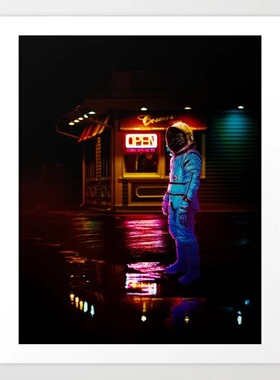 独家授权宇航员旁白装饰画