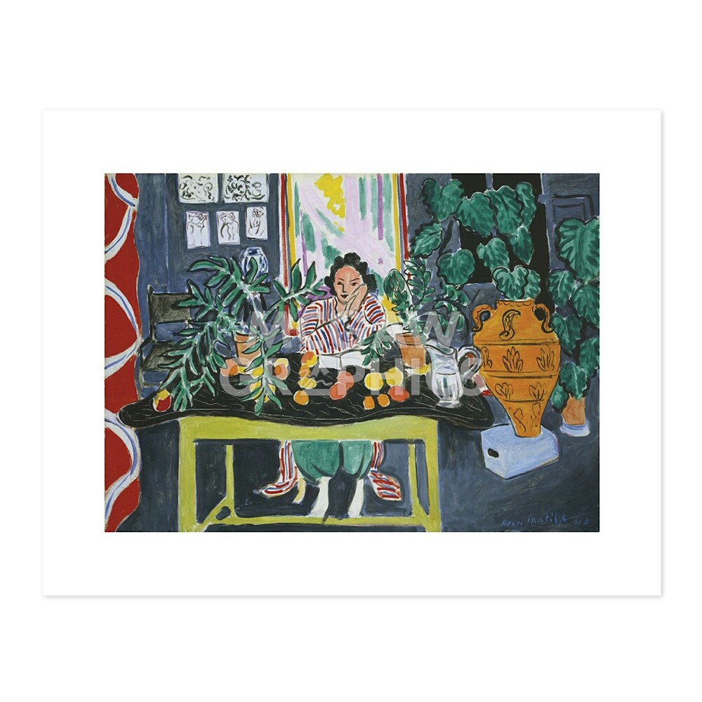 马蒂斯 女孩肖像 野兽派大师 惬意南欧风 美国进口海报装饰画