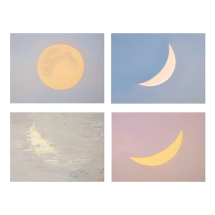 温柔静谧的月 艺术家赖巍 浪漫月亮装饰画礼物 Moons 系列1 梦
