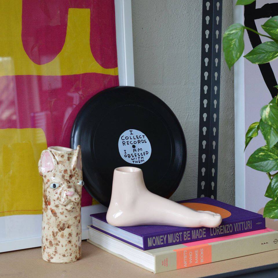 DAVID SHRIGLEY 비닐 레코드 모양 프리스비 벽 장식 쾌활한 음악 크리 에이 티브 선물 야외 장난감
