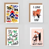 Британская обертка поздравительная открытка пара благословения, юмористическая, милая творческая карта импорта кошек и собак Кари Яхта