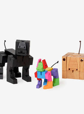 变形魔方机器狗 美国Areaware创意积木摆件玩具礼物 Milo Cubebot