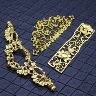 diy手工汉服头饰发冠配件古风秀禾新娘大凤冠流苏步摇底座材料