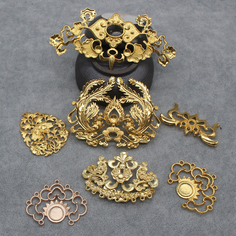 发冠diy古风璎珞凤冠新娘头饰