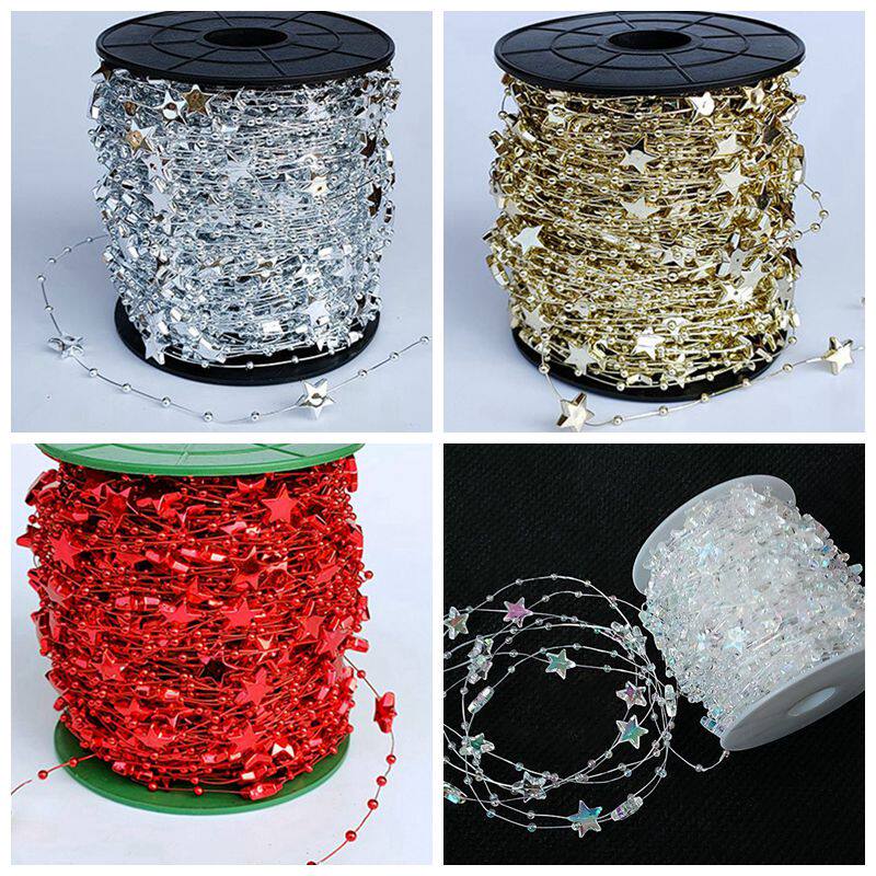 DIY HANDMADE GARLAND HEADDRESS RATTAN CHAIN MATERIAL GOLD AND SILVER STAR CONNECTING BEADS SCEPTER BOUQUET DECORATIVE CHAIN