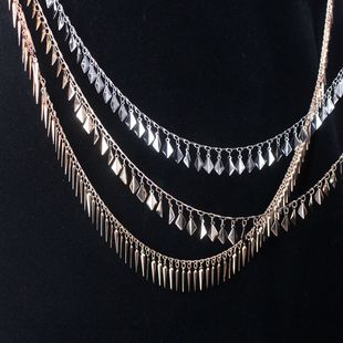 DIY手工流苏链服装鞋包辅料铜链条排须菱形箭头链手捧花团扇材料