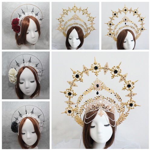 手工拍照礼服走秀夸张头饰洛丽塔