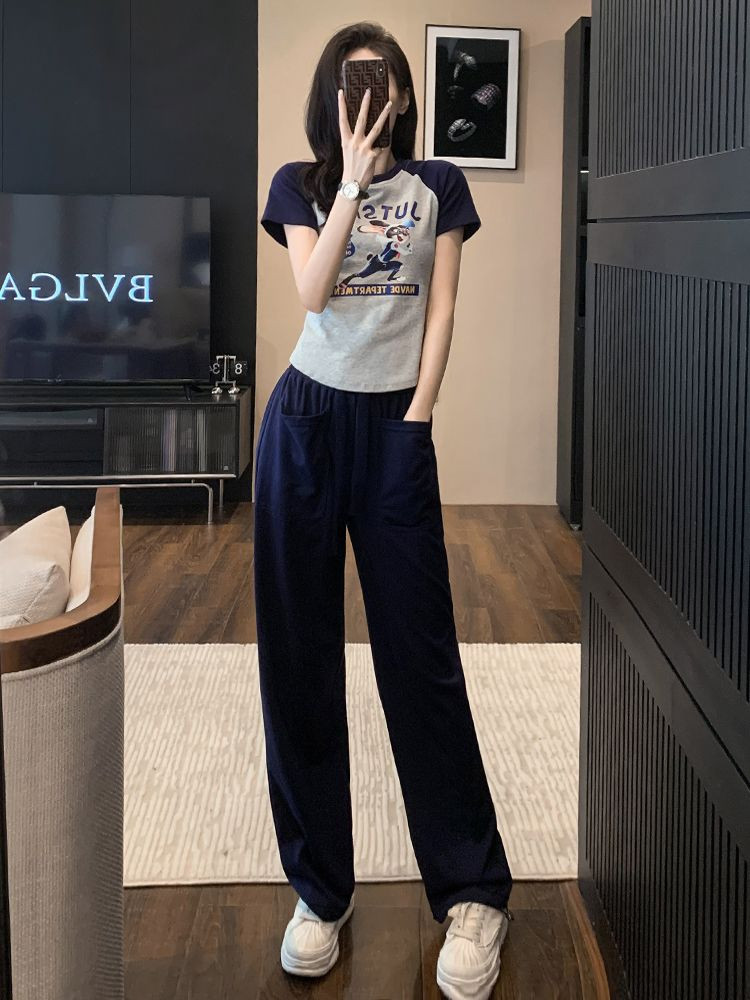 夏季休闲运动套装女2024新款时尚套装