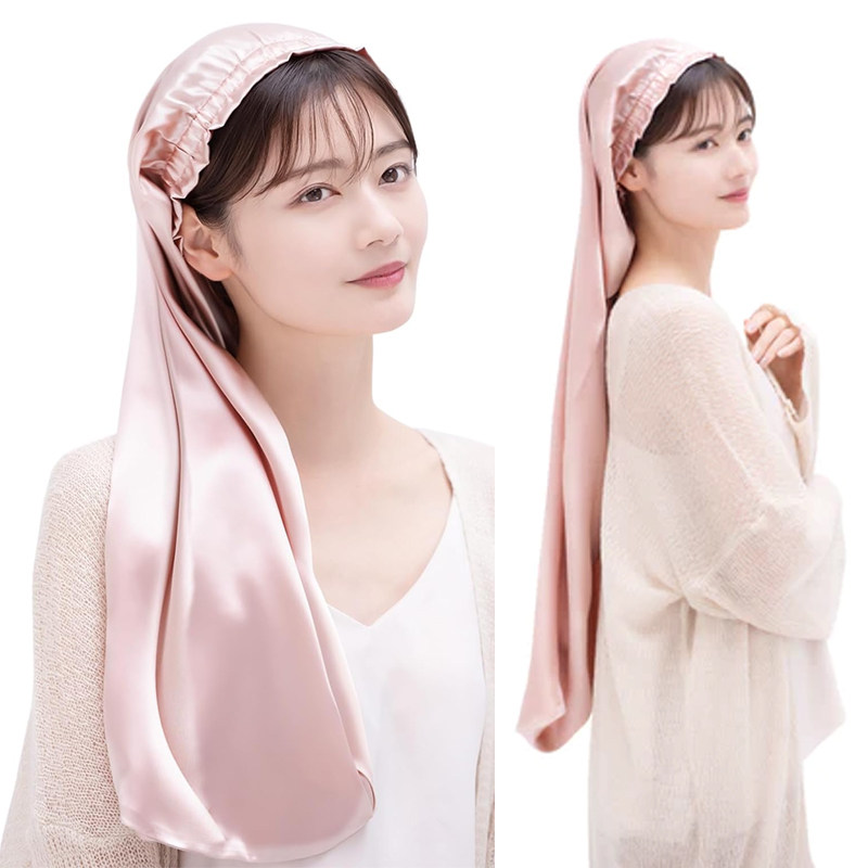 重磅真丝发帽100%桑蚕丝22姆米孕妇产后月子套头帽居家护发养发帽