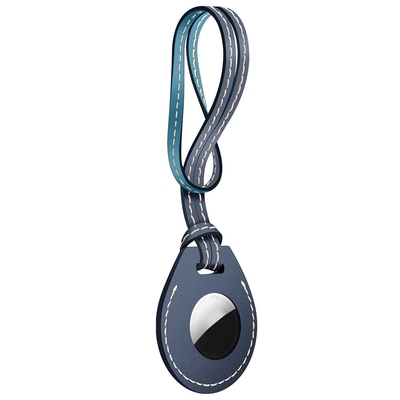 适用苹果AirTags保护套皮革保护壳airtag防丢防滑防摔可挂钩式套