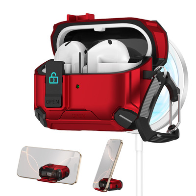 支架式Buds3Pro适用三星耳机保护壳FE磁吸式Galaxy buds 3 pro锁扣开关耳机套Buds3Pro保护套防摔耳机套