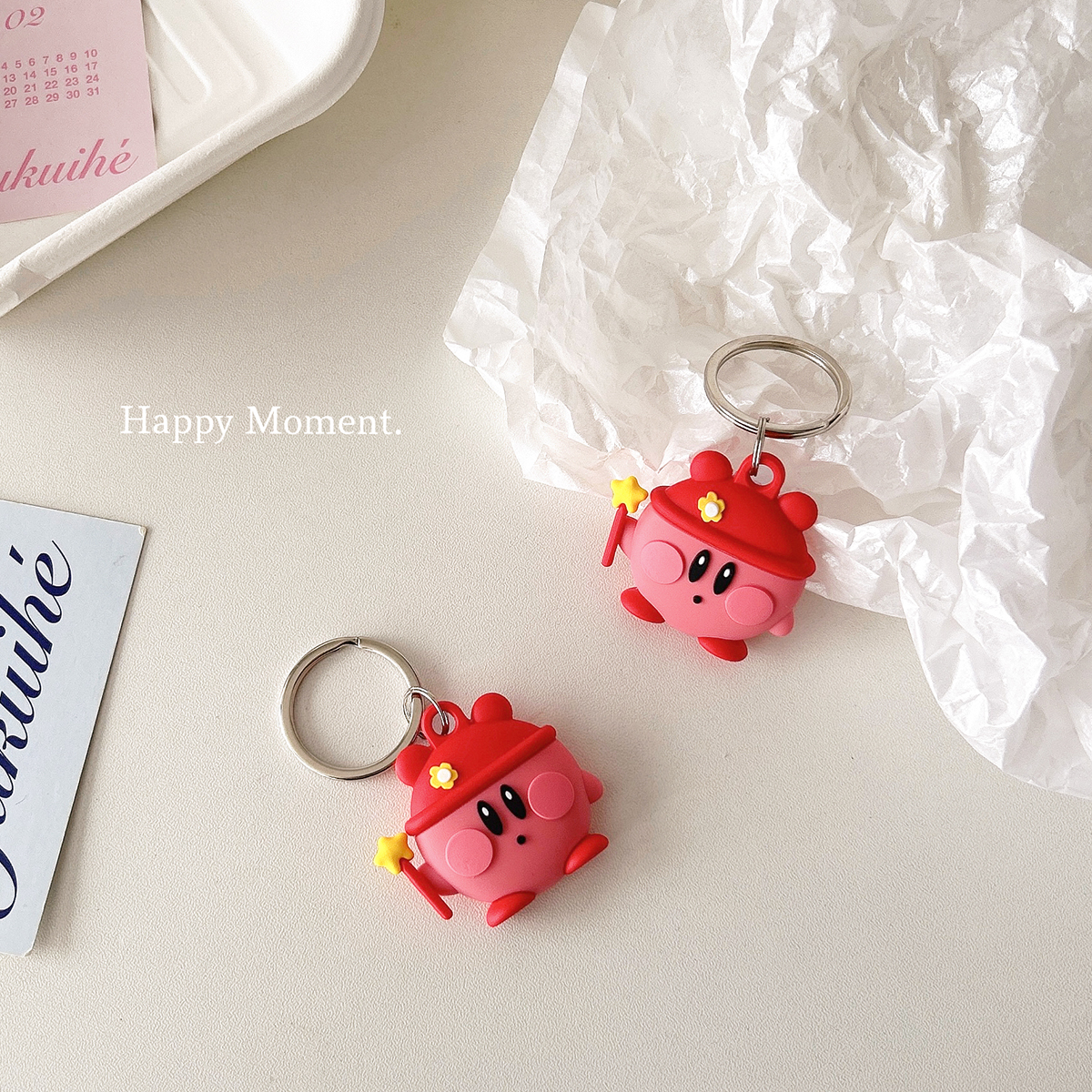 airtag保护套星之卡比钥匙扣硅胶适用苹果定位器儿童防丢神器挂件