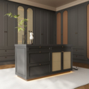 侘寂中古风衣帽间中岛柜首饰柜卧室斗柜落地展示柜手表包包收纳柜