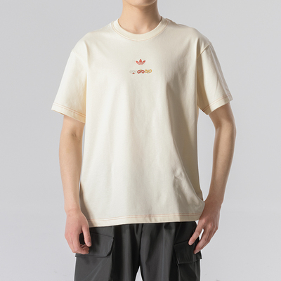 Adidas阿迪达斯三叶草男子日常时尚运动休闲透气短袖T恤KC1429