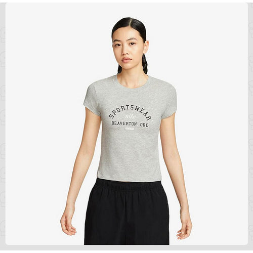 Nike耐克短袖女夏季新款字母印花透气修身半袖运动T恤HV4975-050