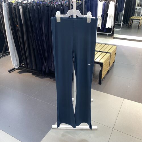 NIKE耐克长裤女罗纹针织透气透气弹力喇叭裤运动休闲裤FQ2114-478