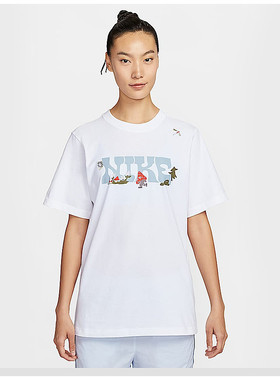 Nike耐克t恤女夏季新款运动宽松图案印花透气短袖上衣IF0607-100