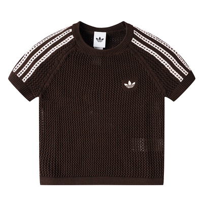 Adidas阿迪达斯三叶草三条纹修身短袖T恤夏女Cali半袖 KC6480