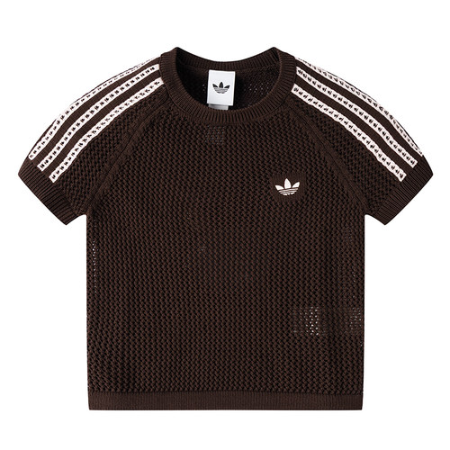 Adidas阿迪达斯三叶草三条纹修身短袖T恤夏女Cali半袖 KC6480