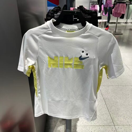 NIKE耐克大童夏季新款时尚透气上衣运动休闲圆领T恤 IW1402-100